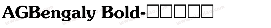AGBengaly Bold字体转换
